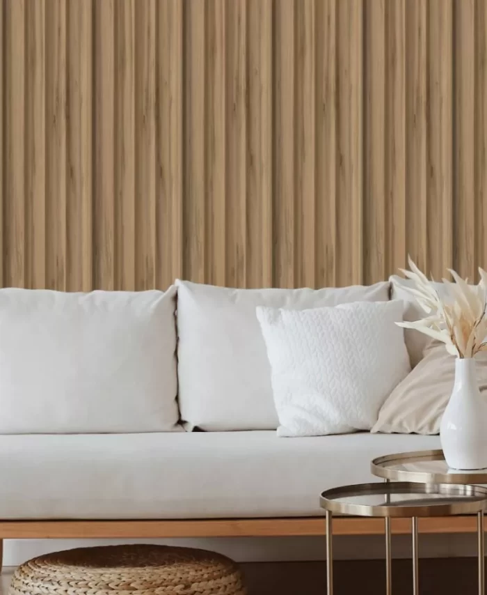 Wall Panel MDF Dekor Wave Standart 2750х119х20 Pecan (pack of 4 pcs.)