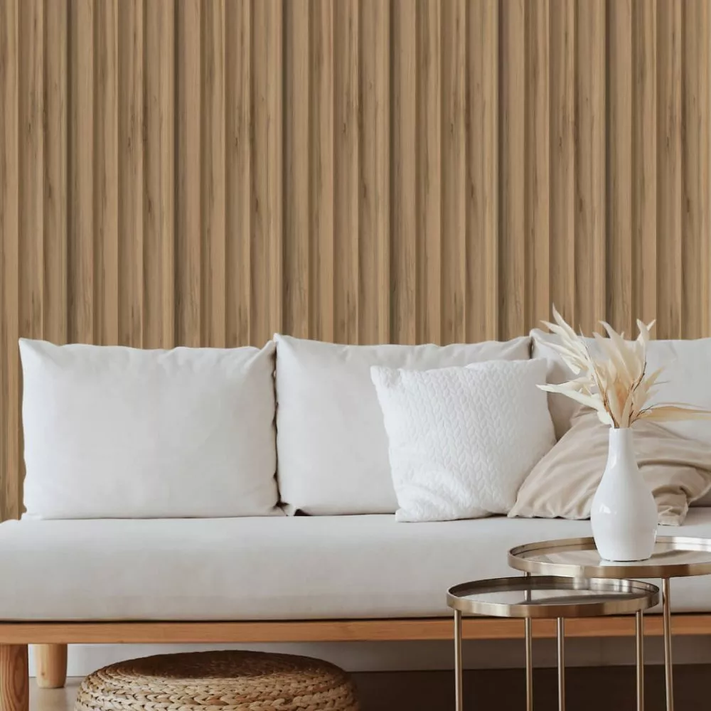 Wall Panel MDF Dekor Wave Standart 2750х119х20 Pecan (pack of 4 pcs.)