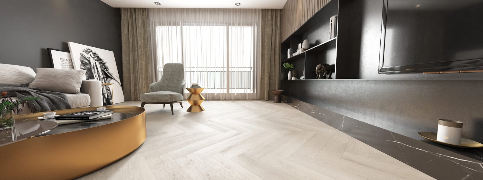 Bosland Oak Herringbone - Wood SPC Flooring - Sold per Box 2.5 m<sup>2</sup> - Image 3