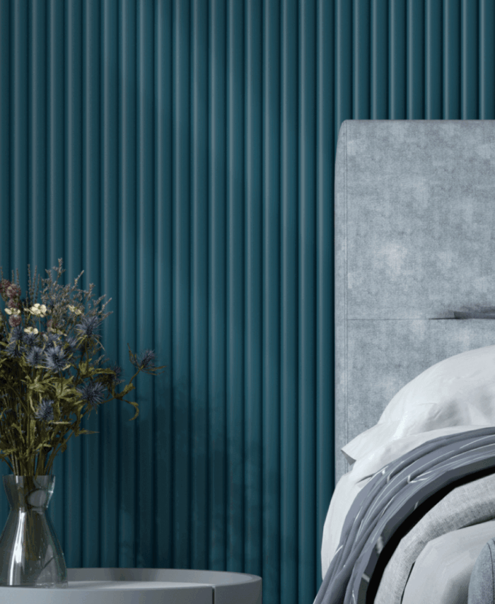 Wall Panel MDF Stella Wave De Luxe 2750х119х16 Ocean (pack of 4 pcs.)