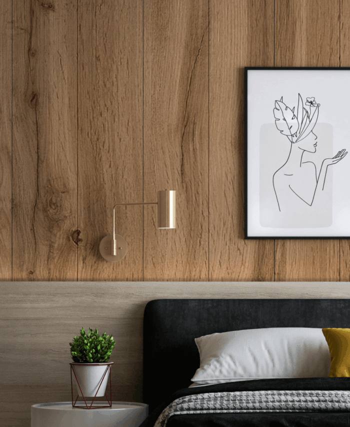 Wall Panel MDF Stella Classic Standart 2750х205х6 Pecan (pack of 7 pcs.)