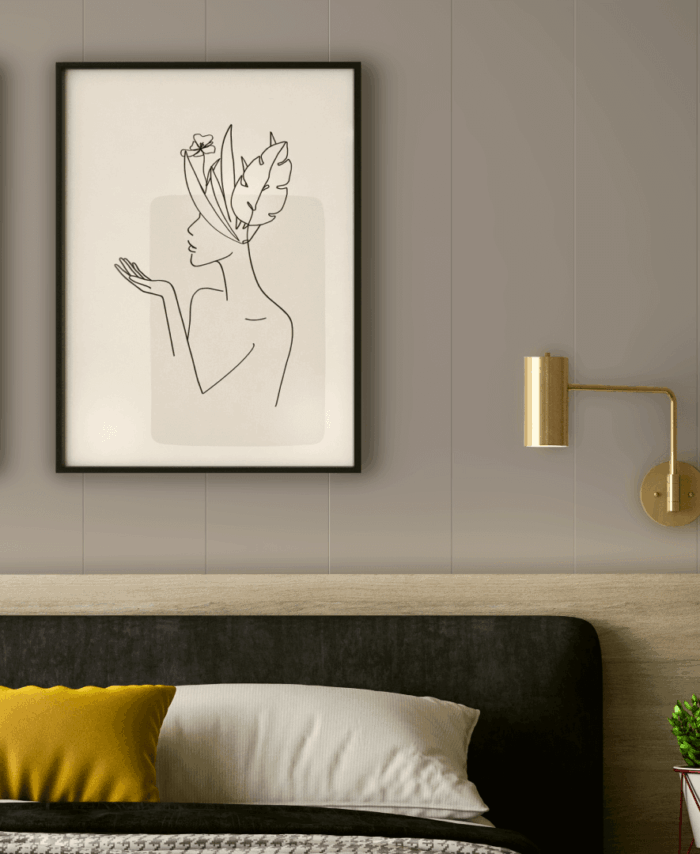 Wall Panel MDF Stella Classic De luxe 2750х205х6 Sandgrau (pack of 7 pcs.)