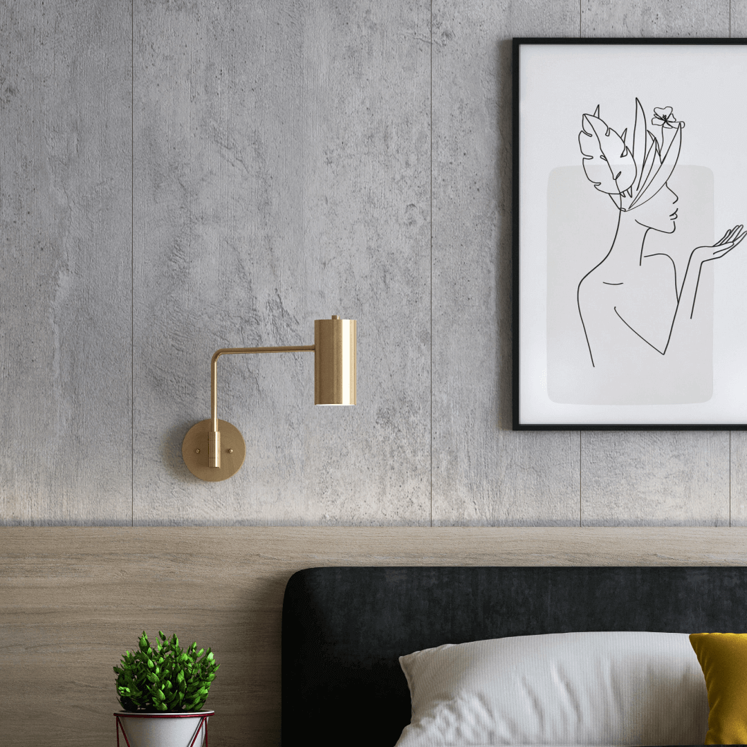 Wall Panel MDF Stella Classic Standart 2750х205х6 Chicago Concrete (pack of 7 pcs.)