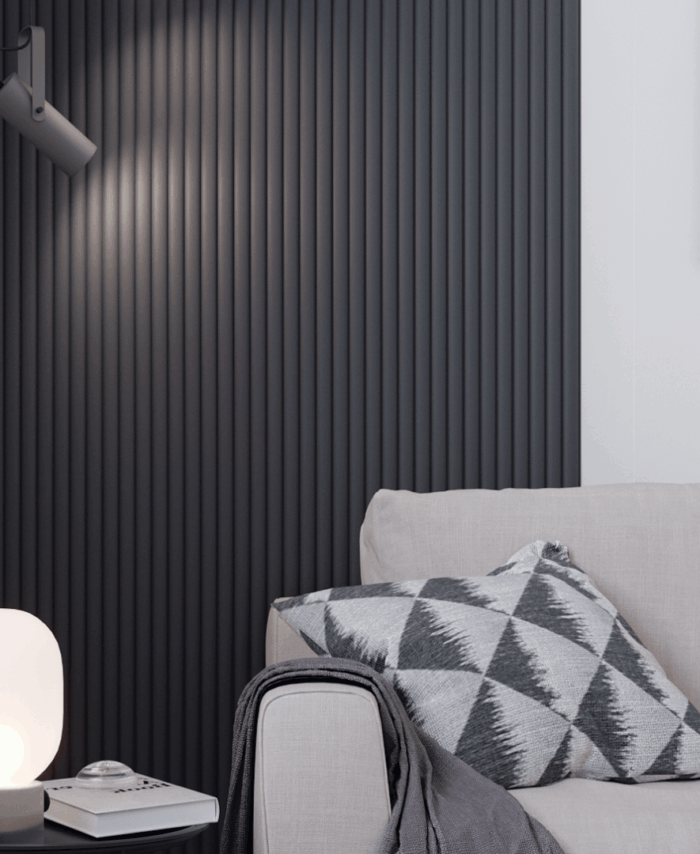 Wall Panel MDF Stella Wave Standart 2750х119х16 Black Edition (pack of 4 pcs.)