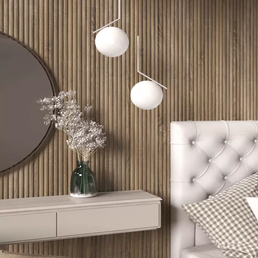 Wall Panel MDF Dekor Wave Standart 2750х119х20 Vintage Oak (pack of 4 pcs.)