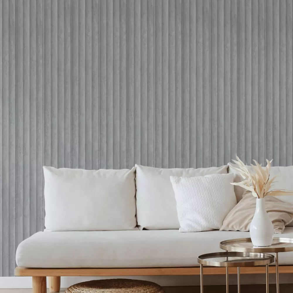 Wall Panel MDF Wave Standart 2750х119х20 Chicago Concrete (pack of 4 pcs.)