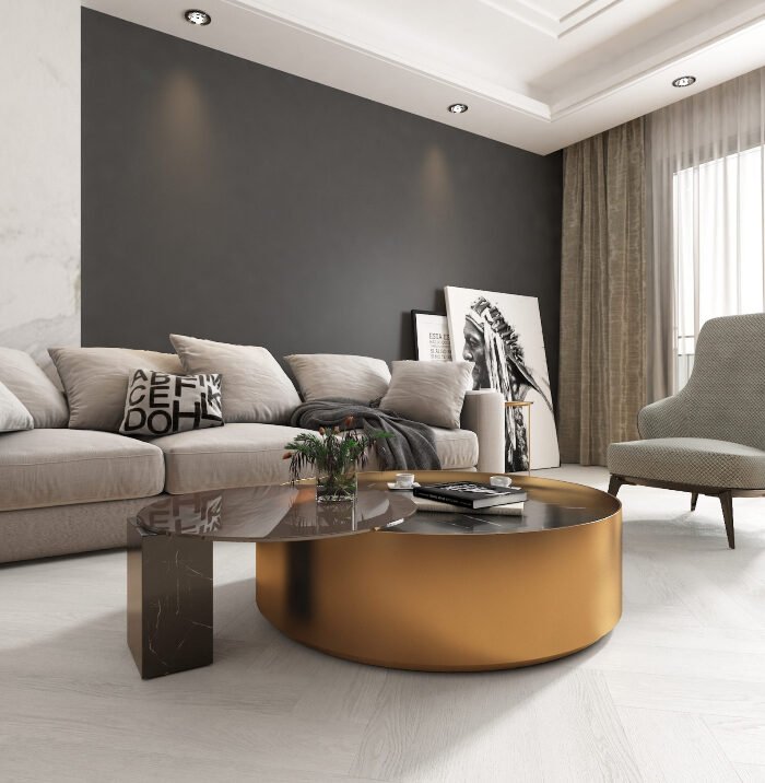 Scraped Oak Herringbone – Wooden SPC Flooring - Sold per Box 2.5 m<sup>2</sup>